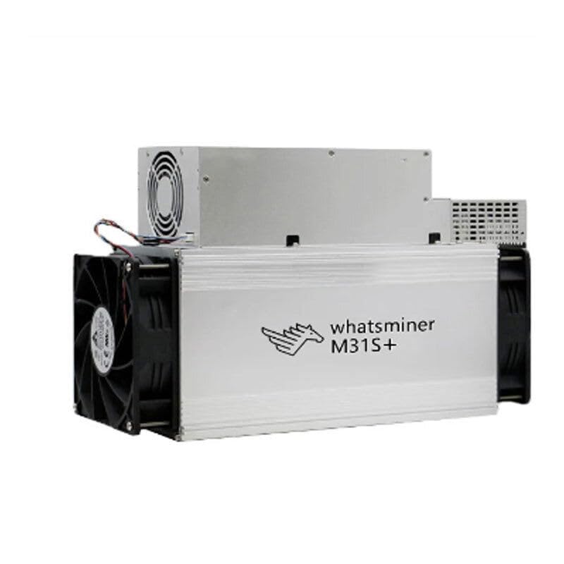 MicroBT Whatsminer M31S+, 76TH/S Bitcoin ASIC Miner, High-Performance SHA256 Algorithm, Efficient 42J/TH Energy Consumption, Air-Cooling, with/Reliable 220V Power Supply (Renewed)