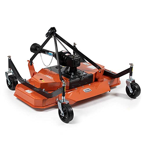 Titan Attachments 3 Point PTO Finish Mower, 60" Cutting Width, Category 1 Hitch, Rear Discharge, Requires 25-40 HP Tractor, Low-Noise Cast Iron Gearbox