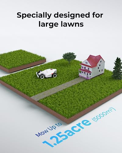 MAMMOTION LUBA AWD 5000, No Perimeter Wire Robotic Lawn Mower for 1.25 Acre Lawn 75% Slope, APP Control with Virtual Boundaries, All-Wheel Drive, Multi-Zone Management, Omni Wheel Version