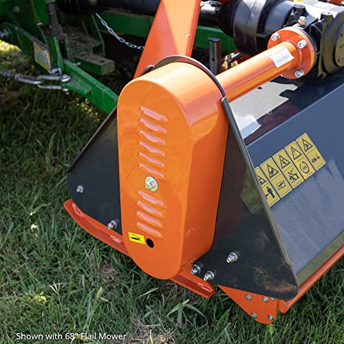 Titan Attachments 3 Point 72in Flail Mower, 40-60 HP Mowing Attachment for Category 1 Tractors and Loaders