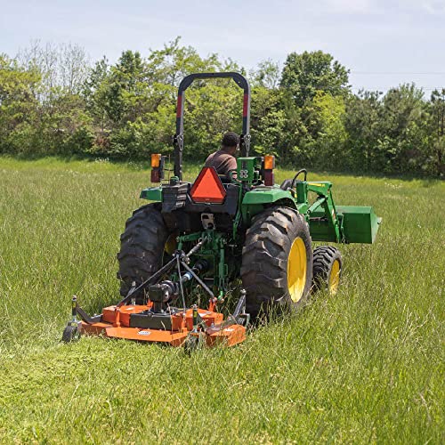 Titan Attachments 3 Point PTO Finish Mower, 60" Cutting Width, Category 1 Hitch, Rear Discharge, Requires 25-40 HP Tractor, Low-Noise Cast Iron Gearbox